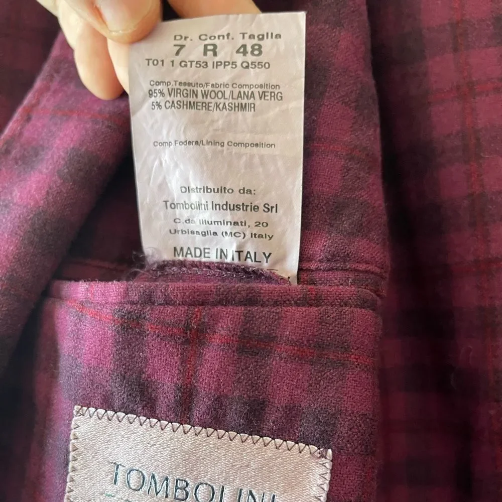 TOMBOLINI Virgin wool Cashmere light Sports Coat - Picture 2 of 5